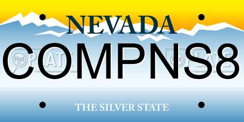 COMPNS8 Nevada License Plate