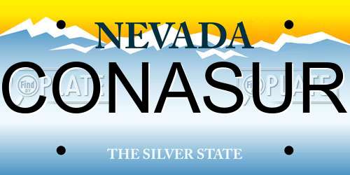 CONASUR Nevada License Plate