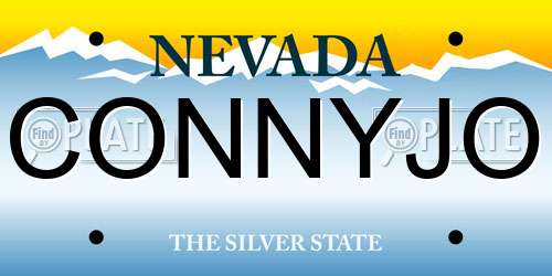 CONNYJO Nevada License Plate