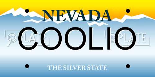 COOLIO Nevada License Plate