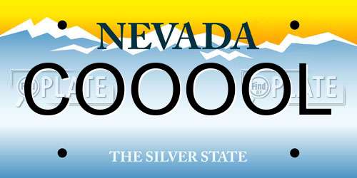 COOOOL Nevada License Plate