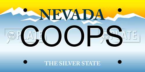COOPS Nevada License Plate