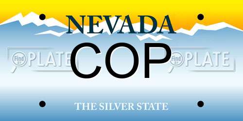 COP Nevada License Plate