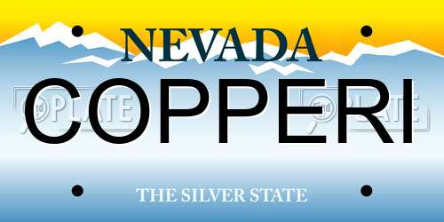 COPPERI Nevada License Plate