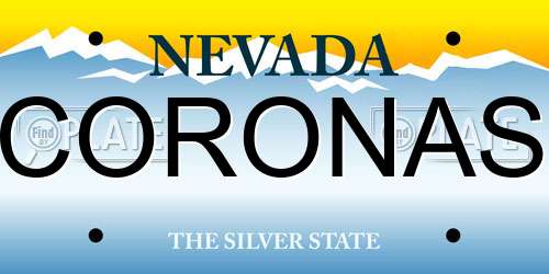CORONAS Nevada License Plate