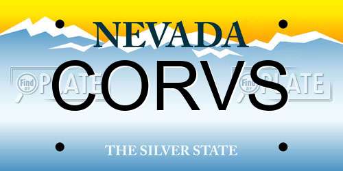 CORVS Nevada License Plate