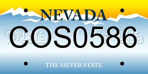 COS0586 Nevada License Plate