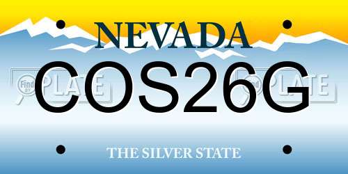 COS26G Nevada License Plate