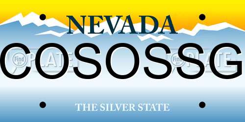 COSOSSG Nevada License Plate