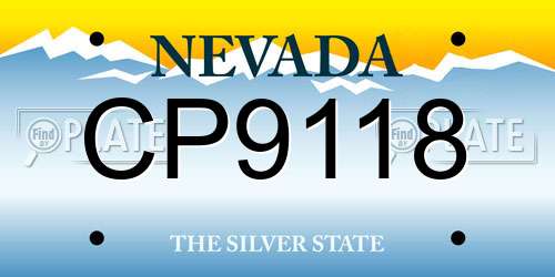 CP9118 Nevada License Plate