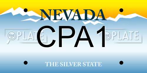 CPA1 Nevada License Plate