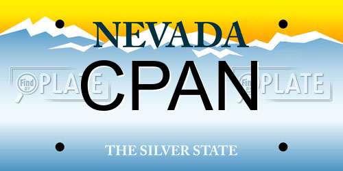 CPAN Nevada License Plate