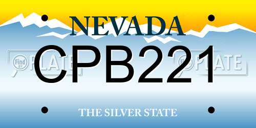 CPB221 Nevada License Plate