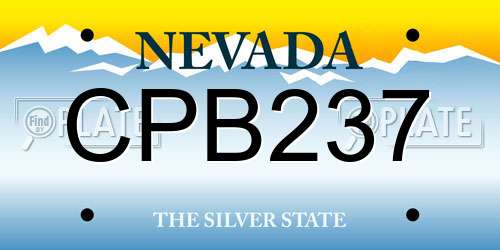 CPB237 Nevada License Plate