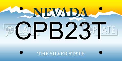 CPB23T Nevada License Plate