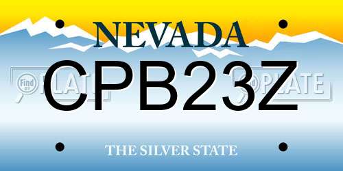 CPB23Z Nevada License Plate