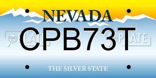 CPB73T Nevada License Plate