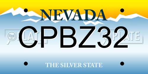 CPBZ32 Nevada License Plate