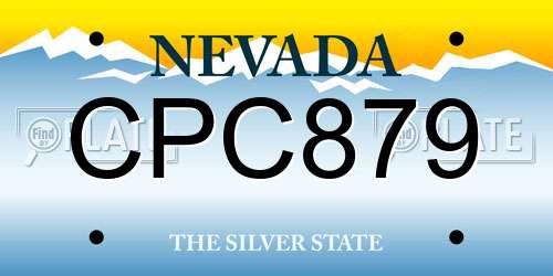 CPC879 Nevada License Plate