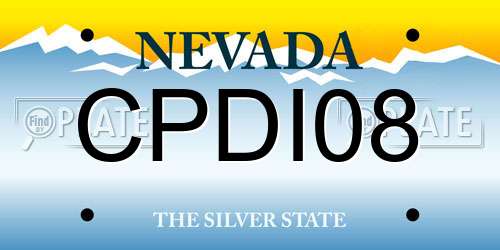 CPDI08 Nevada License Plate