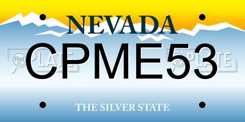 CPME53 Nevada License Plate