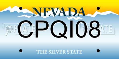 CPQI08 Nevada License Plate