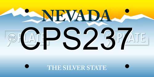 CPS237 Nevada License Plate
