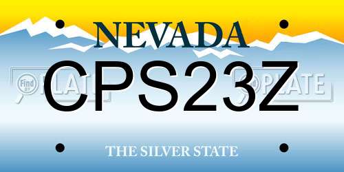 CPS23Z Nevada License Plate