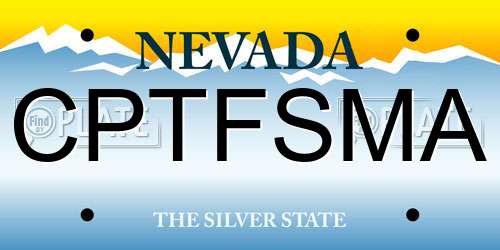 CPTFSMA Nevada License Plate