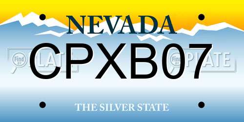 CPXB07 Nevada License Plate