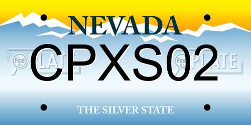 CPXS02 Nevada License Plate
