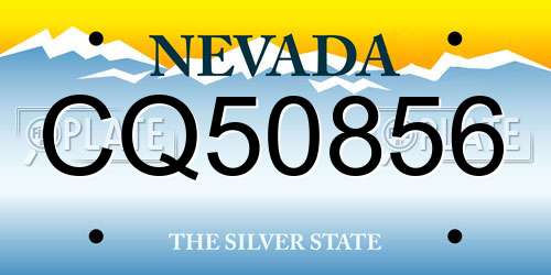 CQ50856 Nevada License Plate