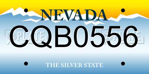 CQB0556 Nevada License Plate