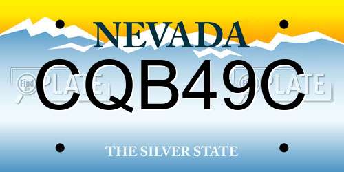 CQB49C Nevada License Plate