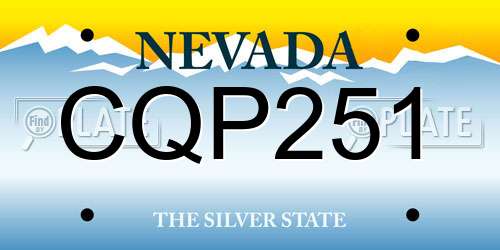 CQP251 Nevada License Plate