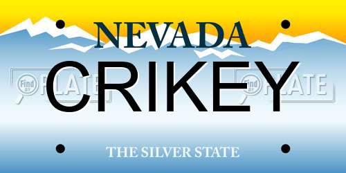 CRIKEY Nevada License Plate