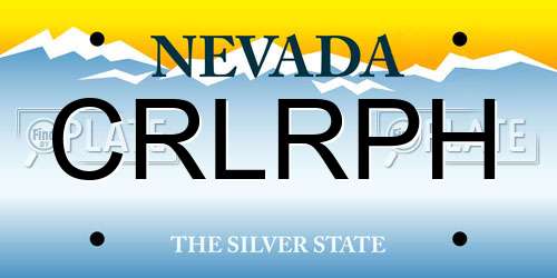 CRLRPH Nevada License Plate