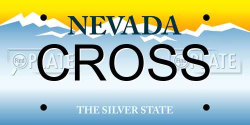 CROSS Nevada License Plate