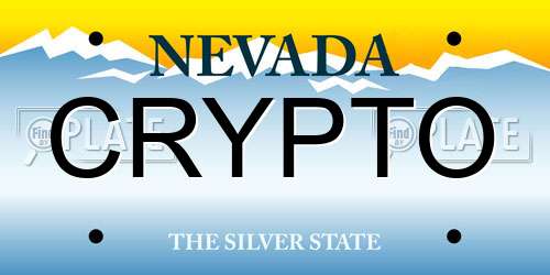 CRYPTO Nevada License Plate