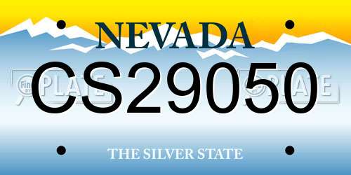 CS29050 Nevada License Plate