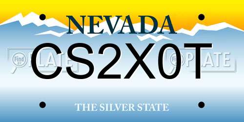 CS2X0T Nevada License Plate