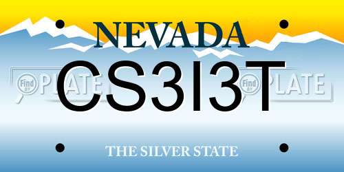 CS3I3T Nevada License Plate