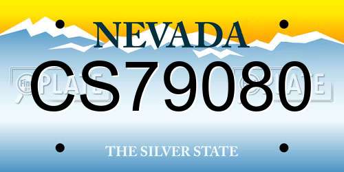 CS79080 Nevada License Plate