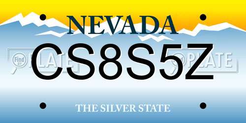 CS8S5Z Nevada License Plate