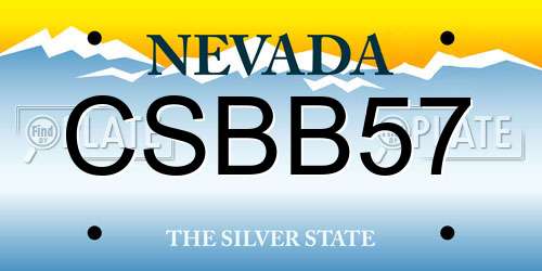 CSBB57 Nevada License Plate