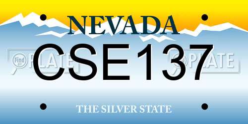 CSE137 Nevada License Plate