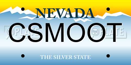 CSMOOT Nevada License Plate