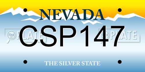 CSP147 Nevada License Plate