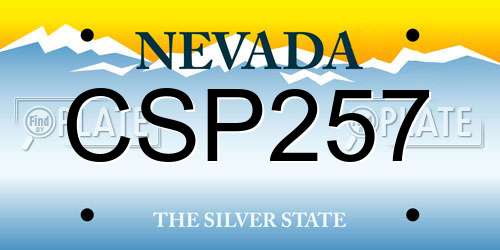 CSP257 Nevada License Plate