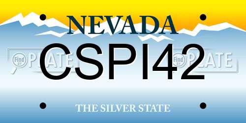 CSPI42 Nevada License Plate